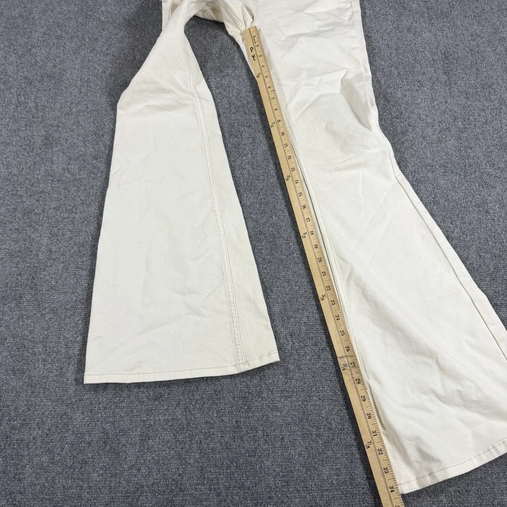 Free People Flare Jeans 29 Ivory Venice Beach Stretch Waist